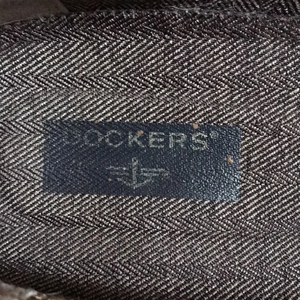 DOCKERS Men’s Brown Leather w/Derby Style Open Lacing System Dress Shoes—Sz 9.5M